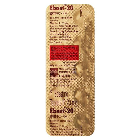 Ebast 20mg Tablet 10'S - Global Surgicals