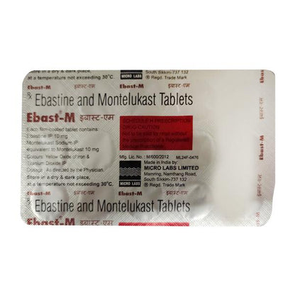EBAST M Tablet 15's - Global Surgicals