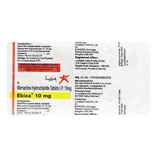 EBIXA 10mg Tablet 10's - Global Surgicals