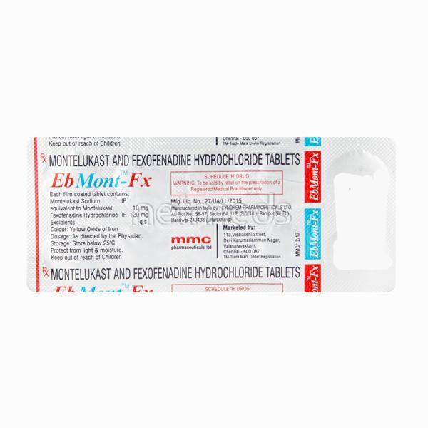 Ebmont FX 10/120mg Tablet 10'S - Global Surgicals