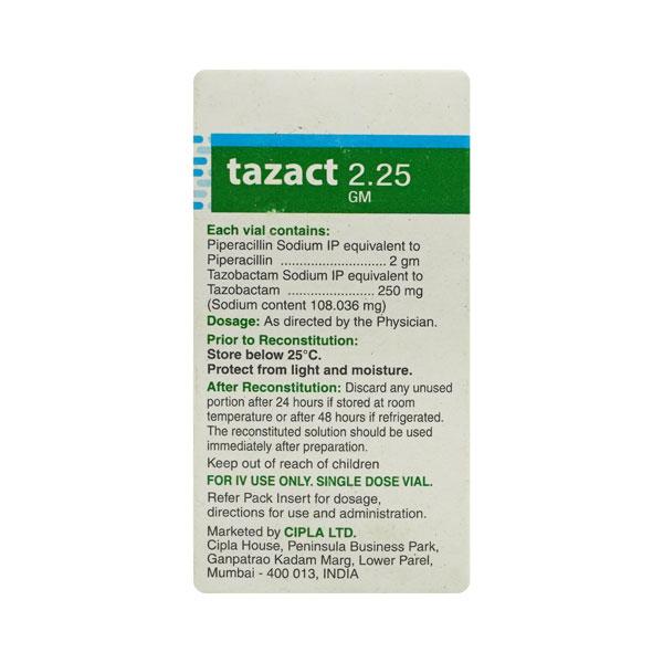 Tazact 2.25gm Injection 1's