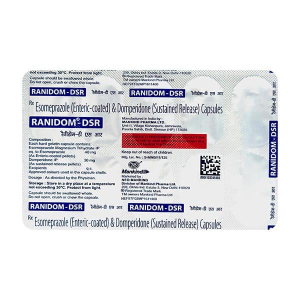 Ranidom D SR 30/40mg Capsule 10'S