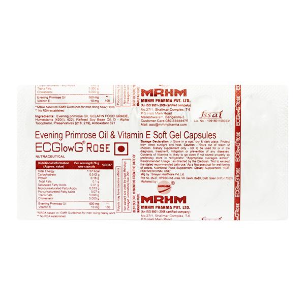 ECGLOW G ROSE Softgel Capsule 10's - Global Surgicals
