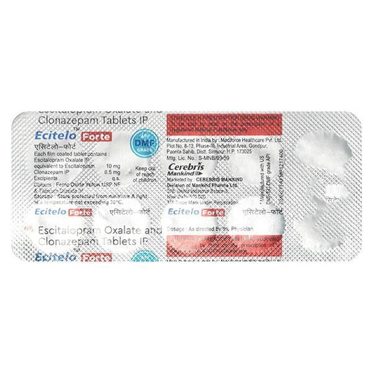 ECITELO FORTE Tablet 10's - Global Surgicals