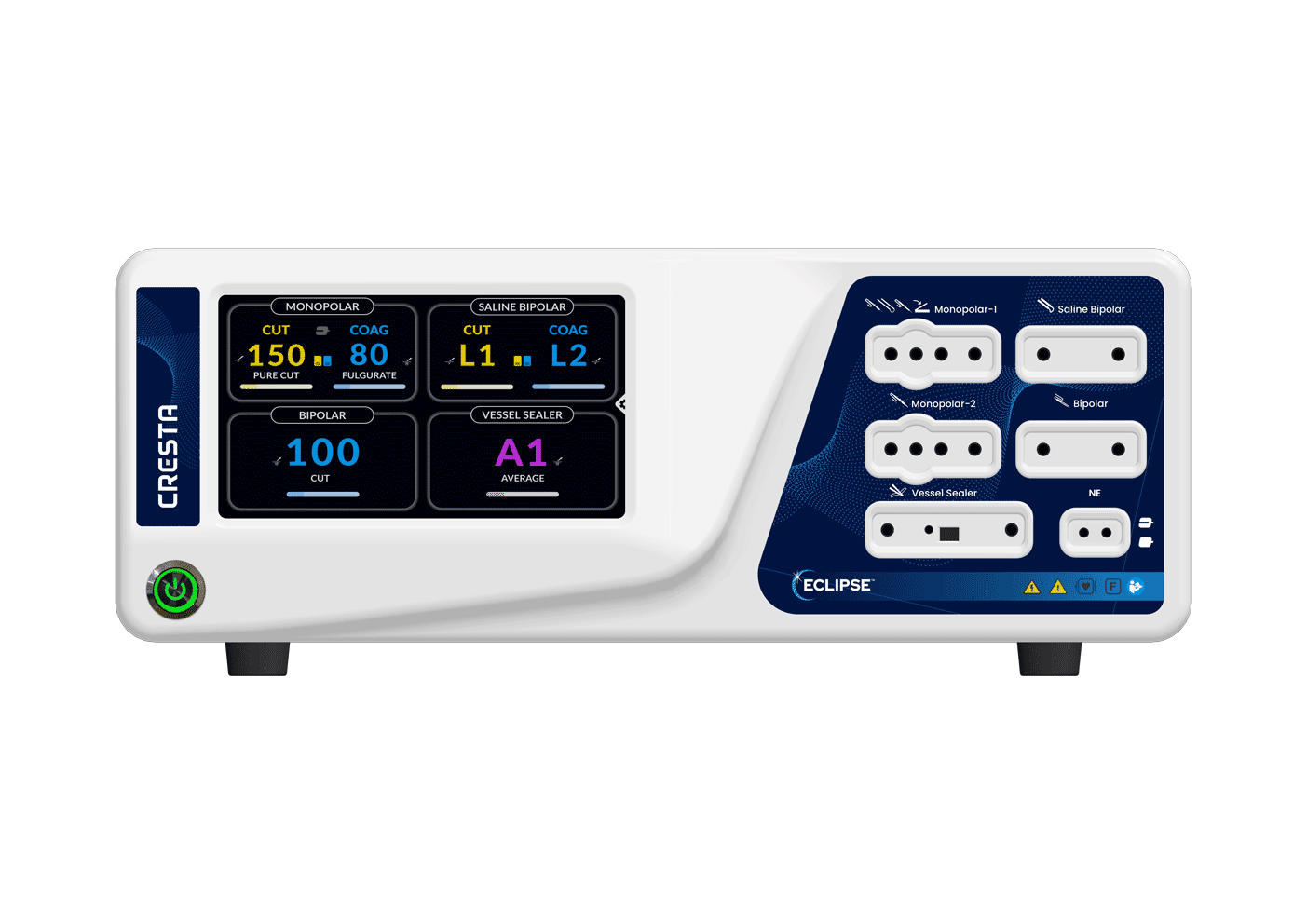 Eclipse Cresta WsT/Wct - Monopolar+ Bipolar+Vesselsealer+Saline Bipolar Touch Screen Cautery Machine - Global Surgicals