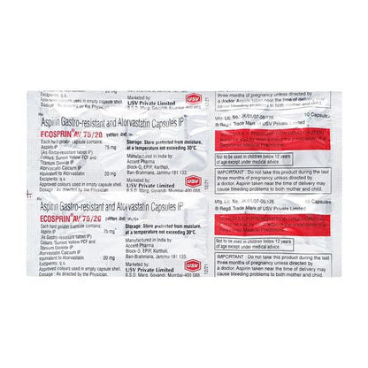 Ecosprin AV 75/20mg Capsule 10'S - Global Surgicals