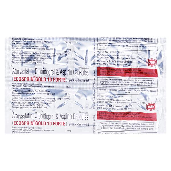 Ecosprin Gold Forte 10mg Capsule 10'S - Global Surgicals