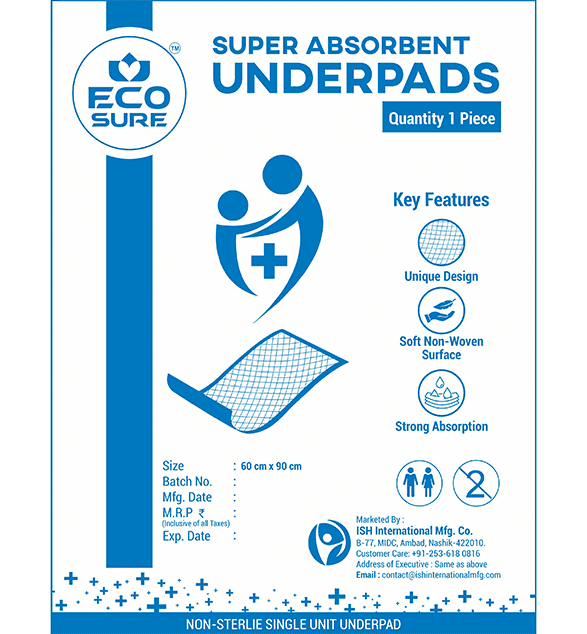 EcoSure Absorbent Underpads 60 x 90cms - Global Surgicals
