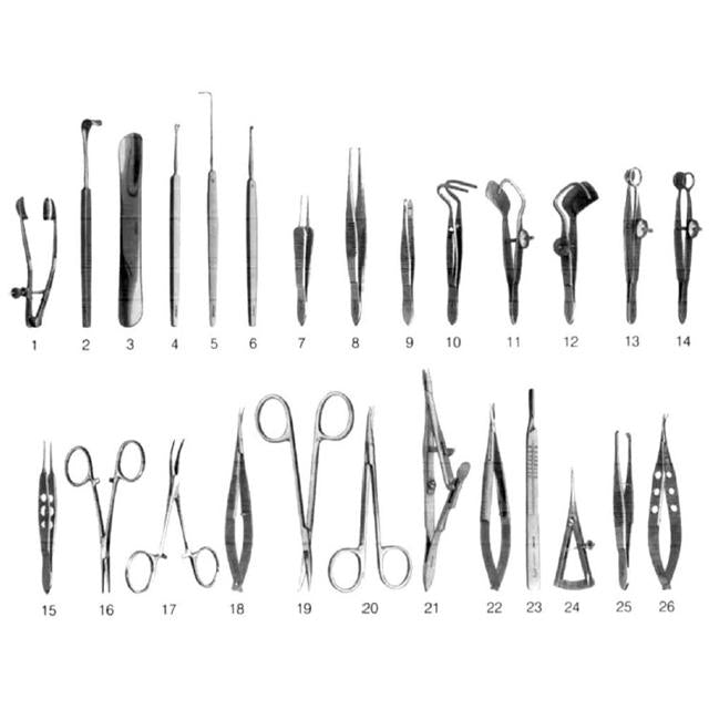 ECP Microsurgery Lid Instrument Set - Global Surgicals