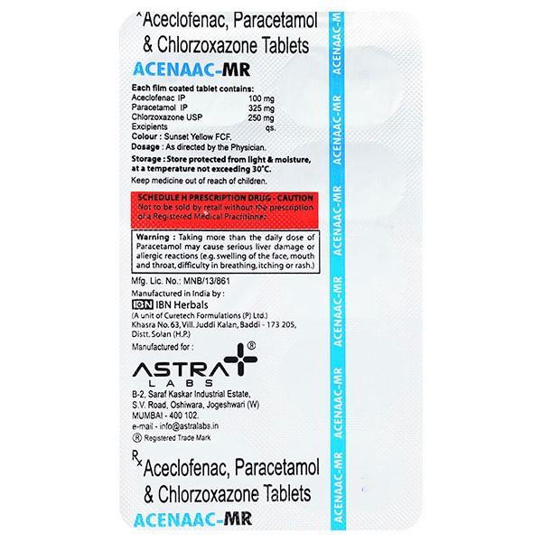 ACENAAC MR Tablet 10's