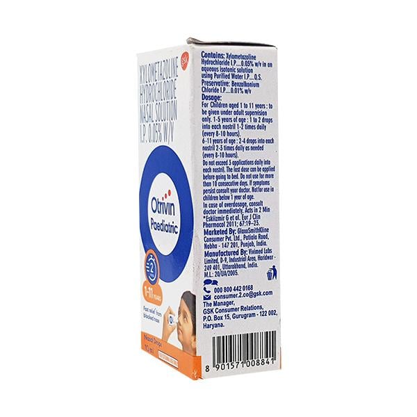 Otrivin Paediatric Nasal Drops 10ml