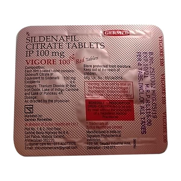VIGORE 100 RED Tablet 4's