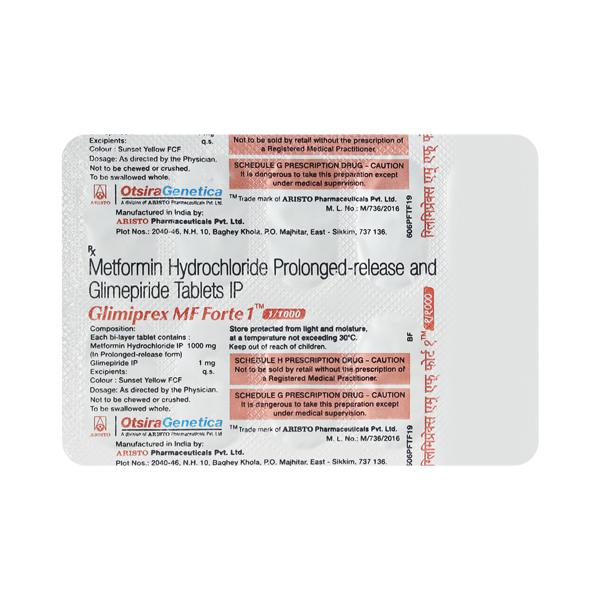 Glimiprex MF Forte 1 Tablet 10'S
