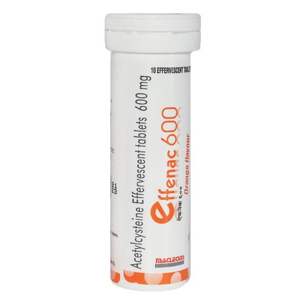 EFFENAC 600 ORANGE FLAVOUR Effervescent Tablet 2X10's - Global Surgicals