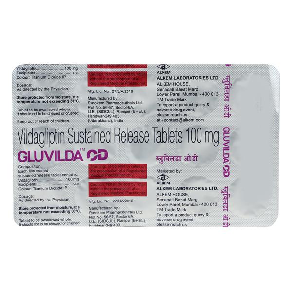 GLUVILDA OD 100 Tablet 15's