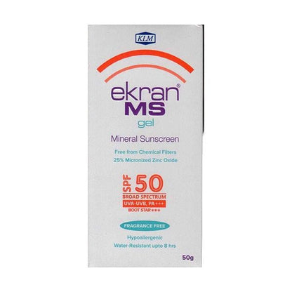 EKRAN MS SPF 50 UVA-UVB PA+++ SUNSCREEN Gel 50gm - Global Surgicals