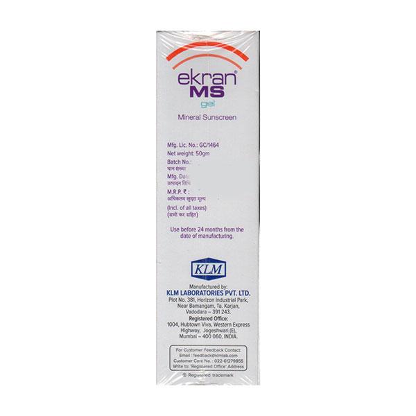 EKRAN MS SPF 50 UVA-UVB PA+++ SUNSCREEN Gel 50gm - Global Surgicals