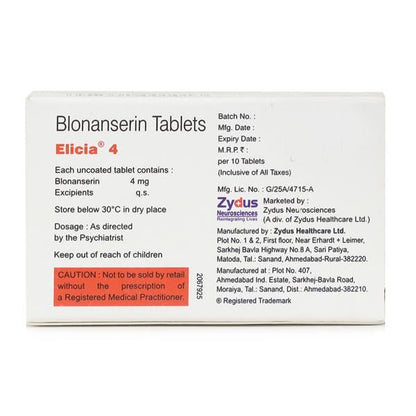 Elicia 4mg Tablet 10'S - Global Surgicals