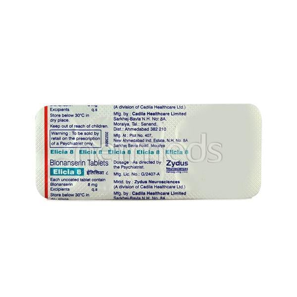 Elicia 8mg Tablet 10'S - Global Surgicals