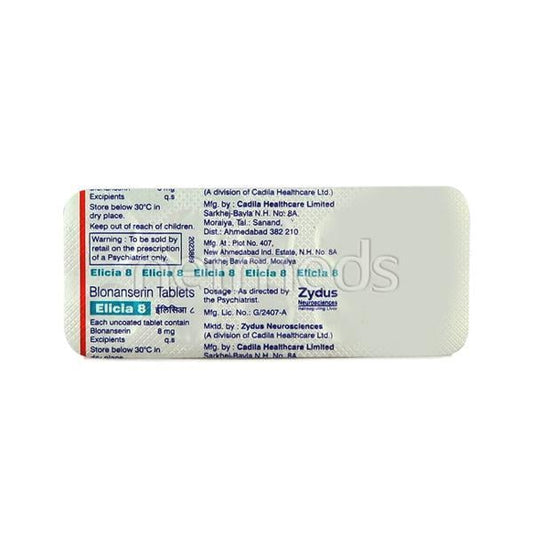 Elicia 8mg Tablet 10'S - Global Surgicals