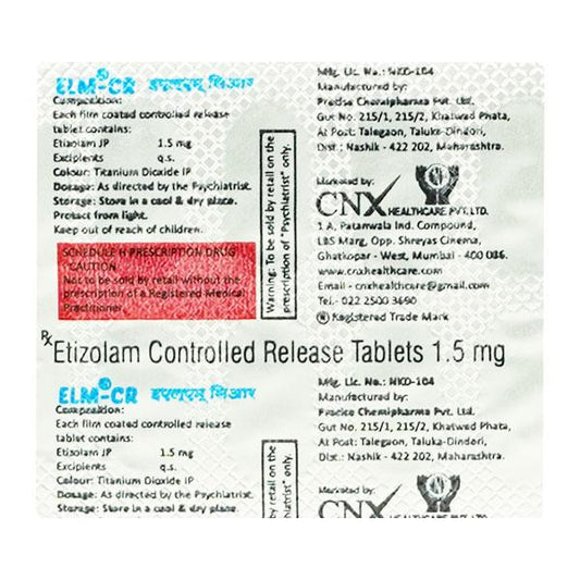 ELM CR 1.5 Tablet 10's - Global Surgicals