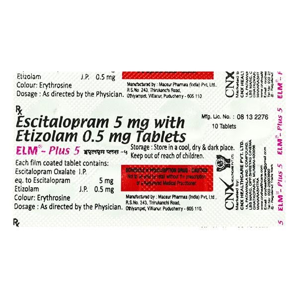 ELM PLUS 5 Tablet 10's - Global Surgicals