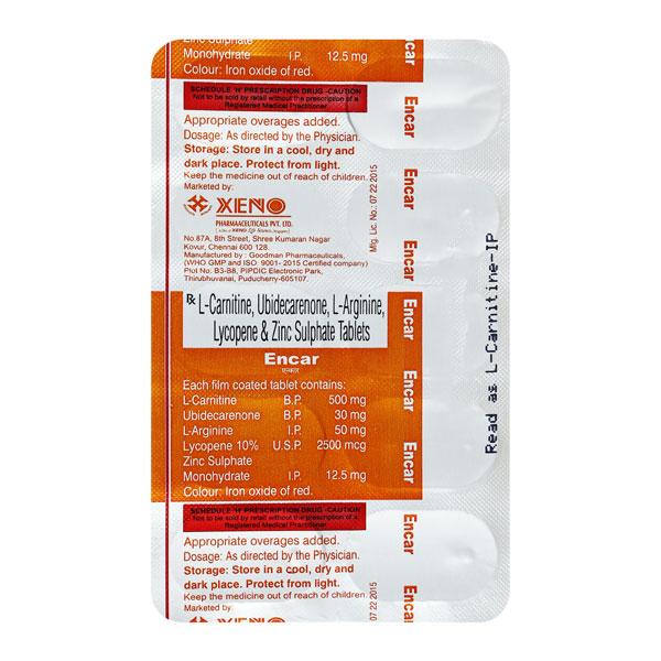 Encar Tablet 10'S - Global Surgicals
