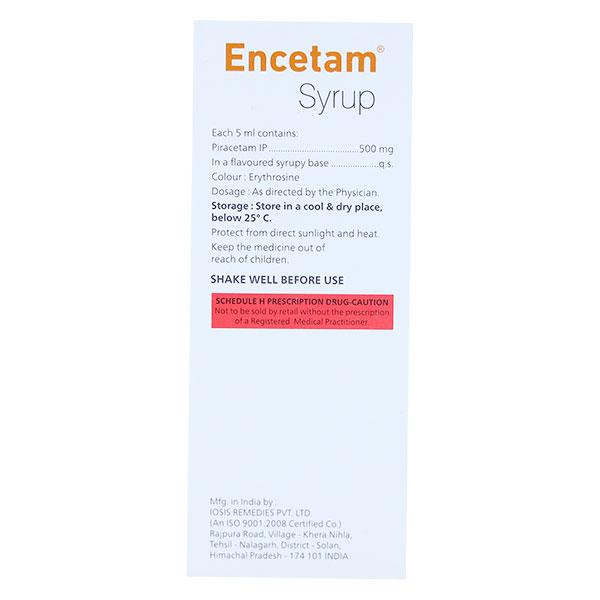 ENCETAM 500mg Syrup 100ml - Global Surgicals