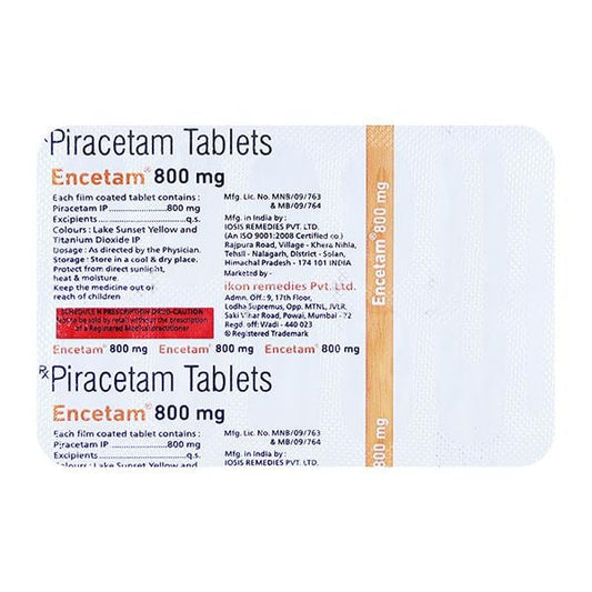 ENCETAM 800mg Tablet 10's - Global Surgicals