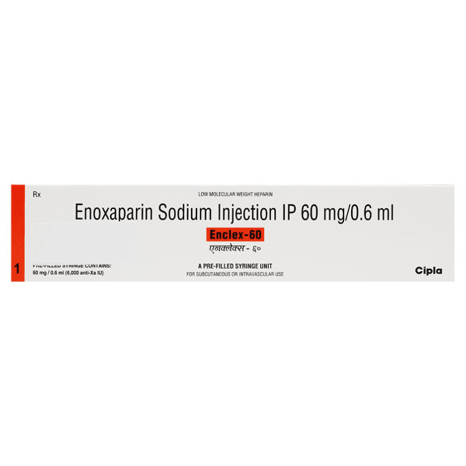 Enclex 60mg 0.6ml PFS Injection - Global Surgicals