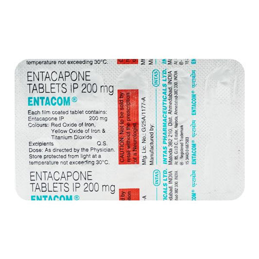 Entacom 200mg Tablet 10'S - Global Surgicals