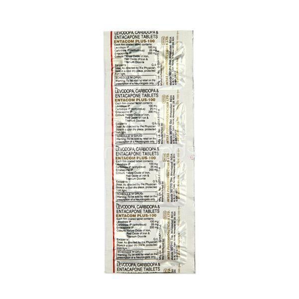 Entacom Plus 100mg Tablet 10'S - Global Surgicals