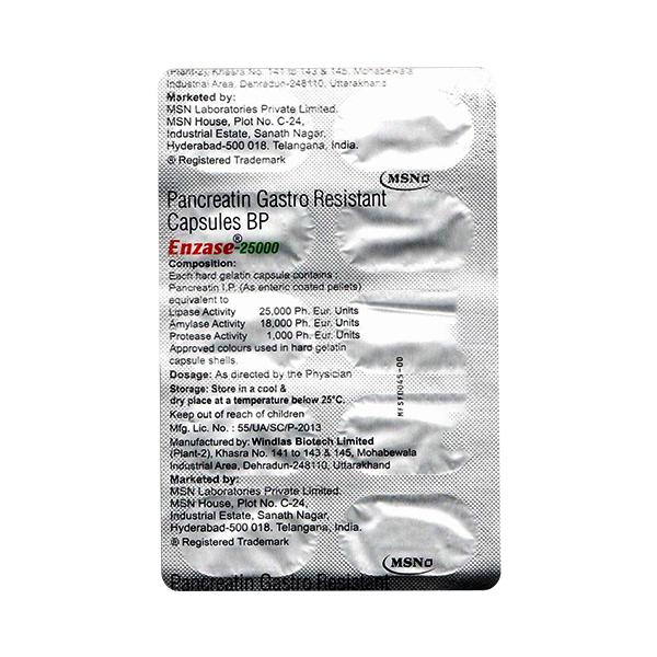 ENZASE 25000 Capsule 10's - Global Surgicals