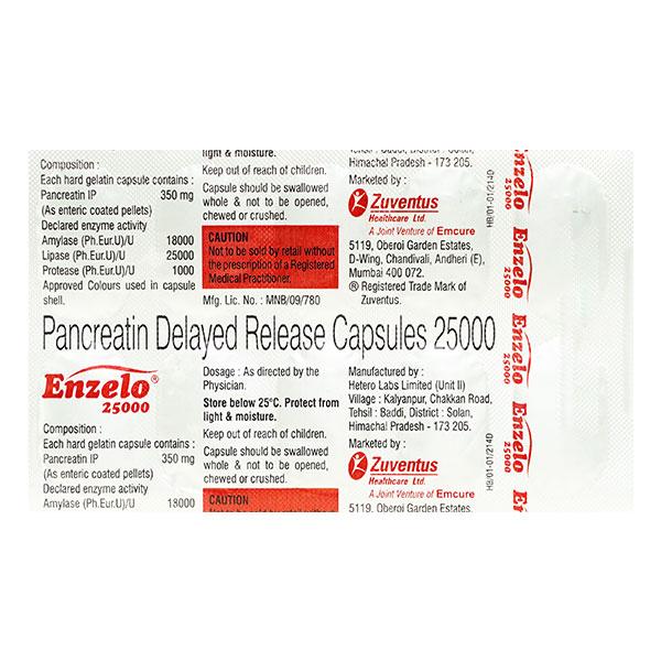 ENZELO 25000 Capsule 10's - Global Surgicals