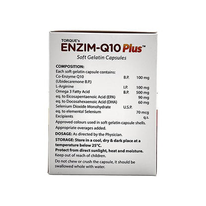 ENZIM Q10 PLUS Soft Gelatin Capsule 10's - Global Surgicals