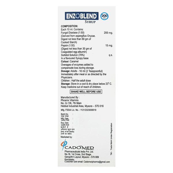 Enzoblend Syrup 200ml - Global Surgicals