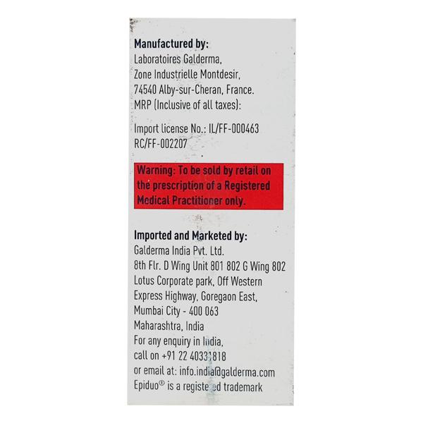 EPIDUO FORTE Gel 30gm - Global Surgicals