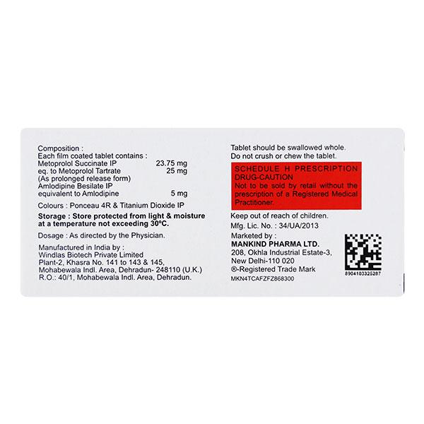 AMLOKIND BETA 25 Tablet 10's