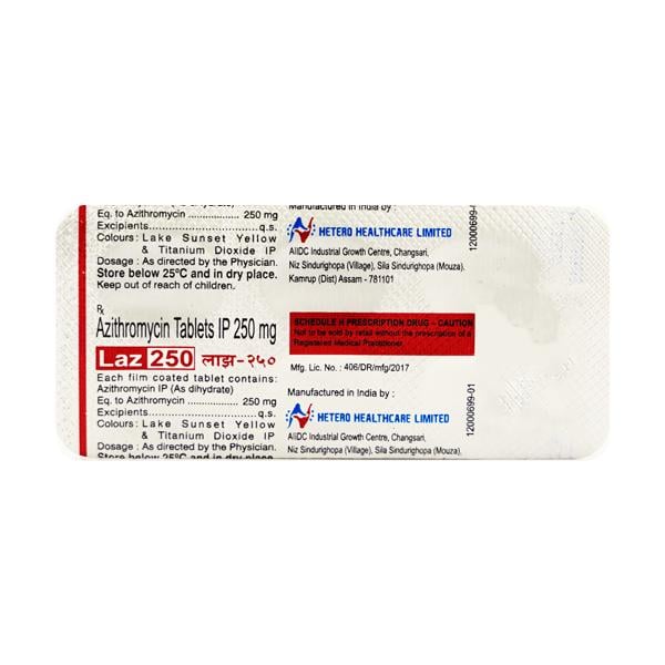 LAZ 250mg Tablet 6'S