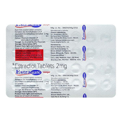 ESTRASURE 2 Tablet 28's - Global Surgicals