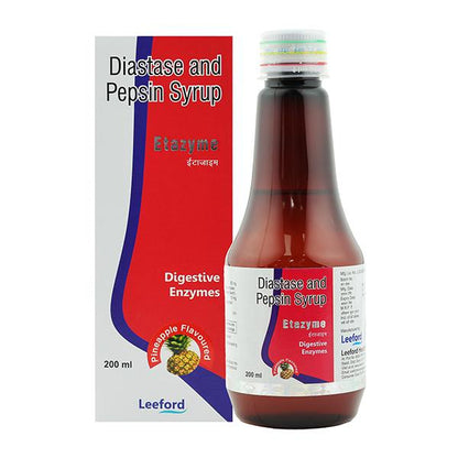 Etazyme Pineapple Flavoured Syrup 200ml - Global Surgicals