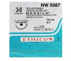 Ethicon Mersilk Suture 3 - 0 - Global Surgicals