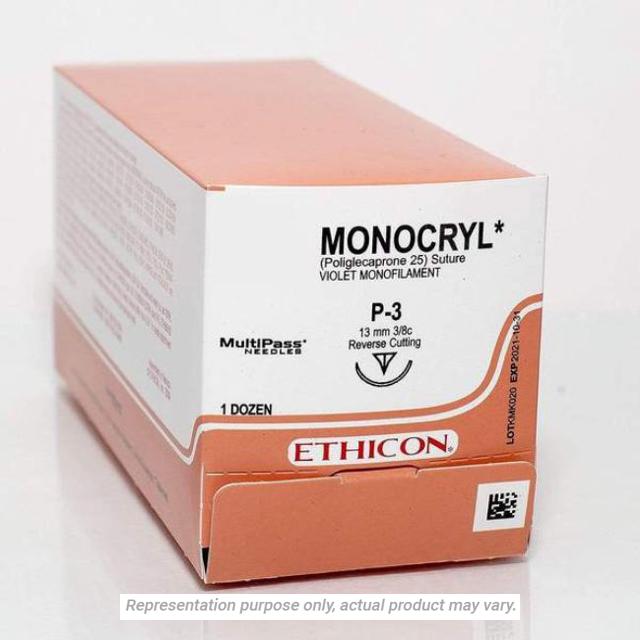 Ethicon Monocryl Suture 3 - 0 - Global Surgicals