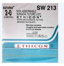 Ethicon Sutupak Silk Suture 2 - 0 - Global Surgicals