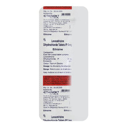 Ethizine 5mg Tablet 10'S - Global Surgicals