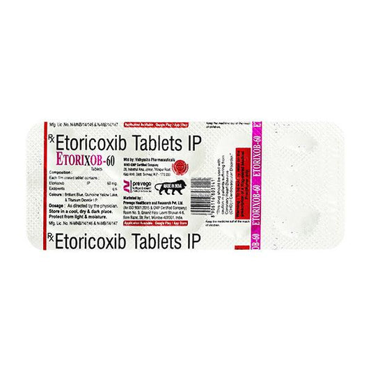 ETORIXOB 60 Tablet 10's - Global Surgicals