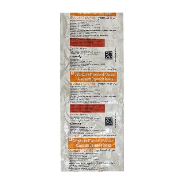 Gudcef CV 100mg Tablet 10'S