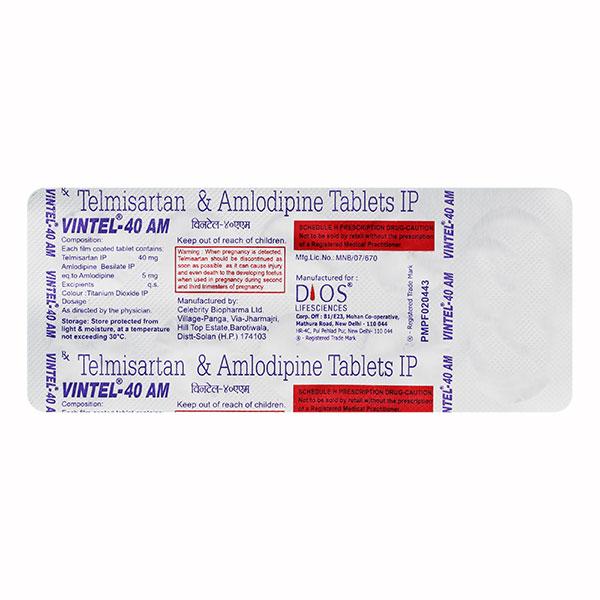 VINTEL AM 40mg Tablet 10's