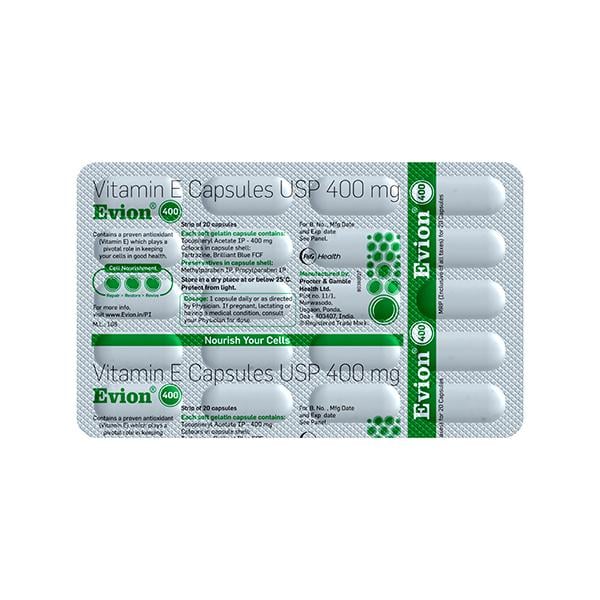 Evion 400 Capsule 20's - Global Surgicals