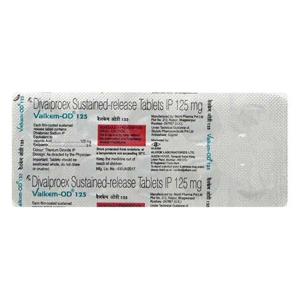 Valkem OD 125mg Tablet 10'S